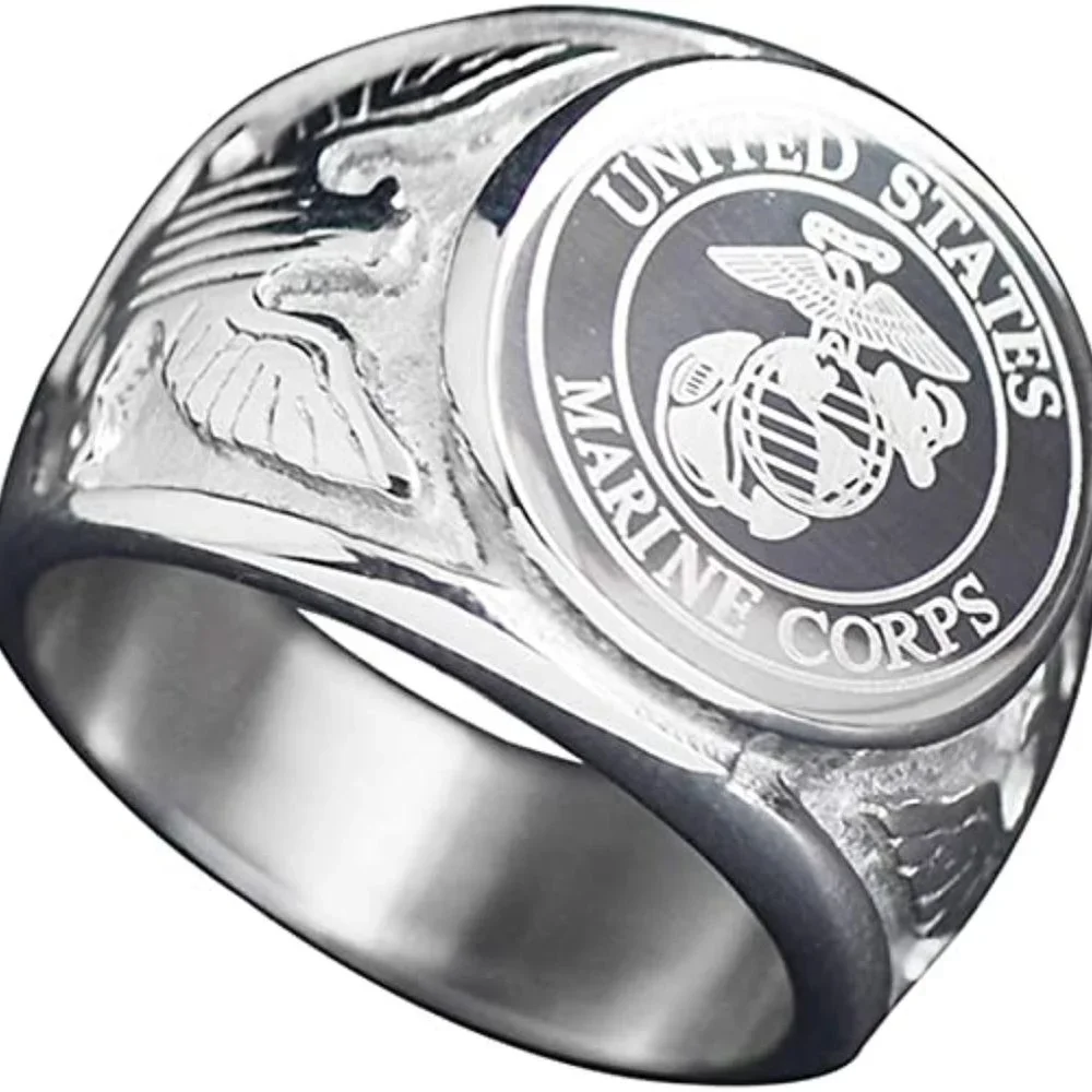 United States MARINE CORPS Signet Ring sz 11
